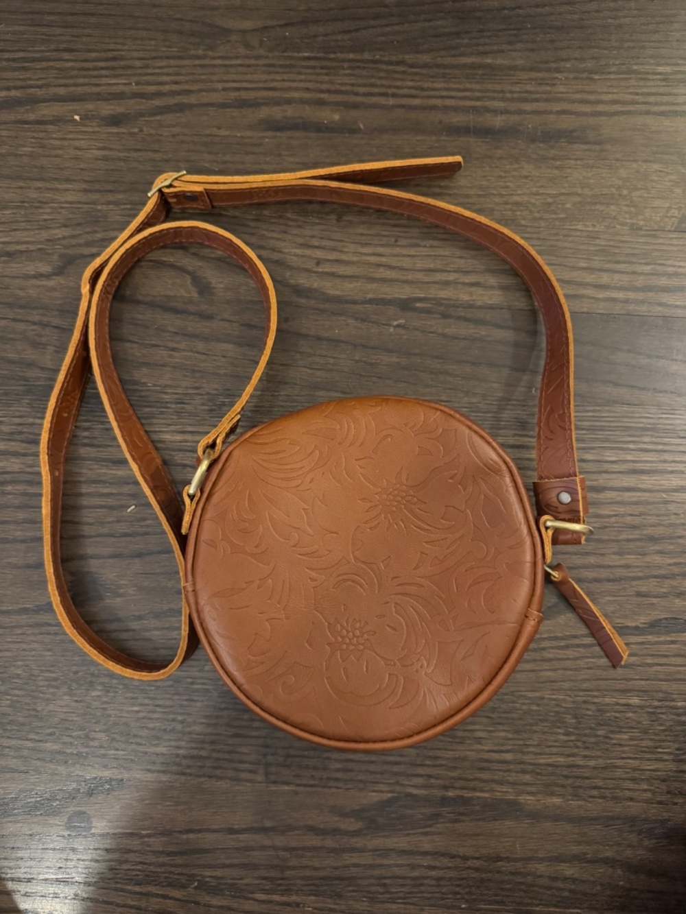 Portland Leather Round Cross Body Bag - Picture 2 of 10